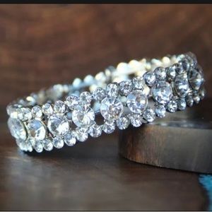 Rhinestone stretch bracelet (set of 2)